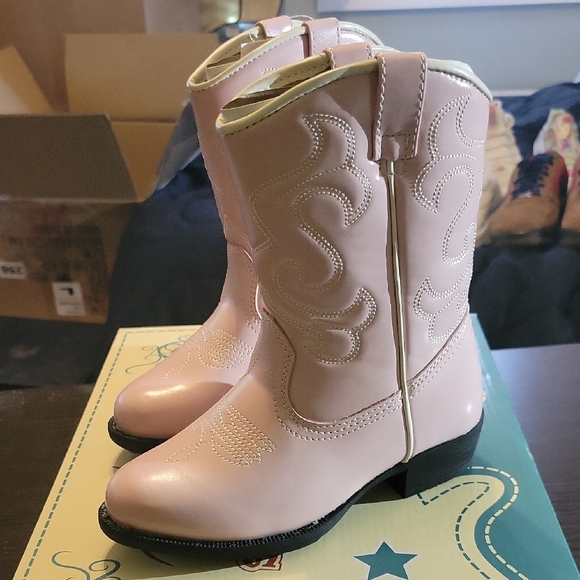 Canyon Trails Lil Cowboy Pointed Toe Kids Pink Size 12c NWT & BOX - Picture 2 of 9